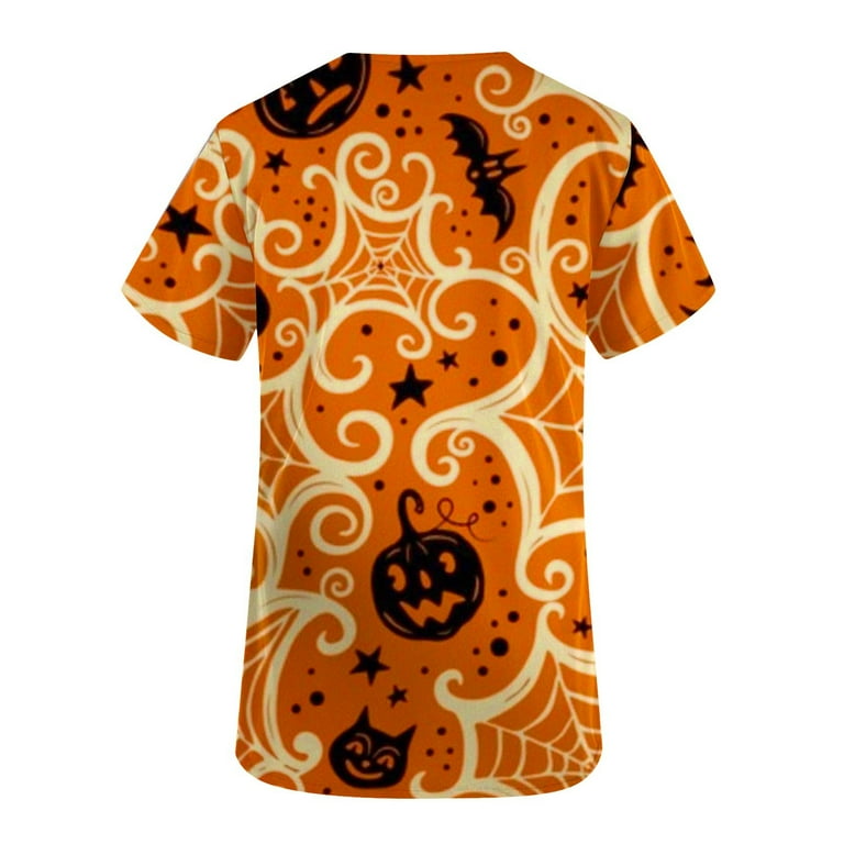 Walmart halloween scrub on sale tops