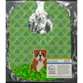 thumbnail image 2 of English Bulldog Red White Shamrocks Baby Bib, 2 of 3