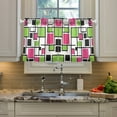 thumbnail image 2 of Yayeee Kitchen Curtains Tier Pair Light Filtering 27"x24" Rod Pocket Short Cafe Window Panel, Abstract Geometric, 2 of 7