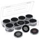 thumbnail image 1 of 40 unidades de cápsulas para monedas de 46mm, 8 tamaños (17/20/25/27/30/35/40/46mm), junta protectora negra, funda portamonedas interior con caja organizadora de almacenamiento Feliz Sencillez, 1 of 5