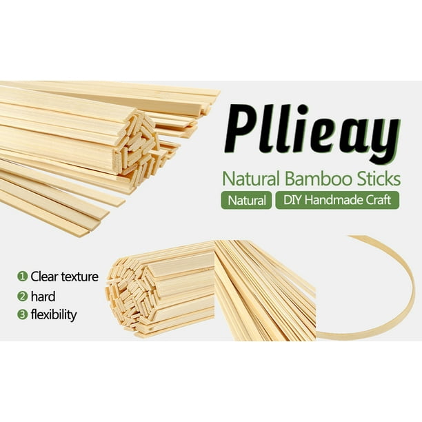  Pllieay 100 Pieces Bamboo Sticks, Wood Strips Wooden Extra Long  Sticks for Crafting (15.7 Inches Length × 3/8 Inches Width) : Arts, Crafts  & Sewing