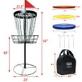 thumbnail image 4 of SGSPORT Panier de Golf à Disque avec Disques / Cible de Golf à Disque Portable avec Panier de Parcours de Golf à Disque Robuste à 24 Chaînes, Livré avec 6 Pcs Disques de Golf à Disque avec Sac de Transport, 4 of 4