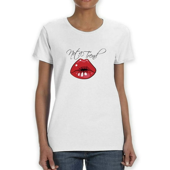 Not a Trend Graphic Women White T-Shirt, Female Medium