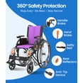 thumbnail image 4 of VOCIC Ultra Lightweight Wheelchair for Adults, Swing-Away Footrests, Aluminum Frame, 300 lbs Capacity, Purple, 4 of 10