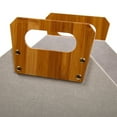 thumbnail image 3 of Truu Design Modern and Sleek Collapsible Paper Beige Storage Basket with Bamboo Handles, 3 of 5