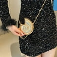 thumbnail image 3 of Mini Alloy Seashell Crossbody Bag Stylish Women's Shoulder Purse Compact Makeup Clutch For Everyday, 3 of 8