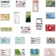 thumbnail image 2 of HAHADAXA 60pcs Japanese Postcard Ticket Style Stamp Sticker Stationery Travel Diary Luggage Waterproof Helmet Stickers, 2 of 7