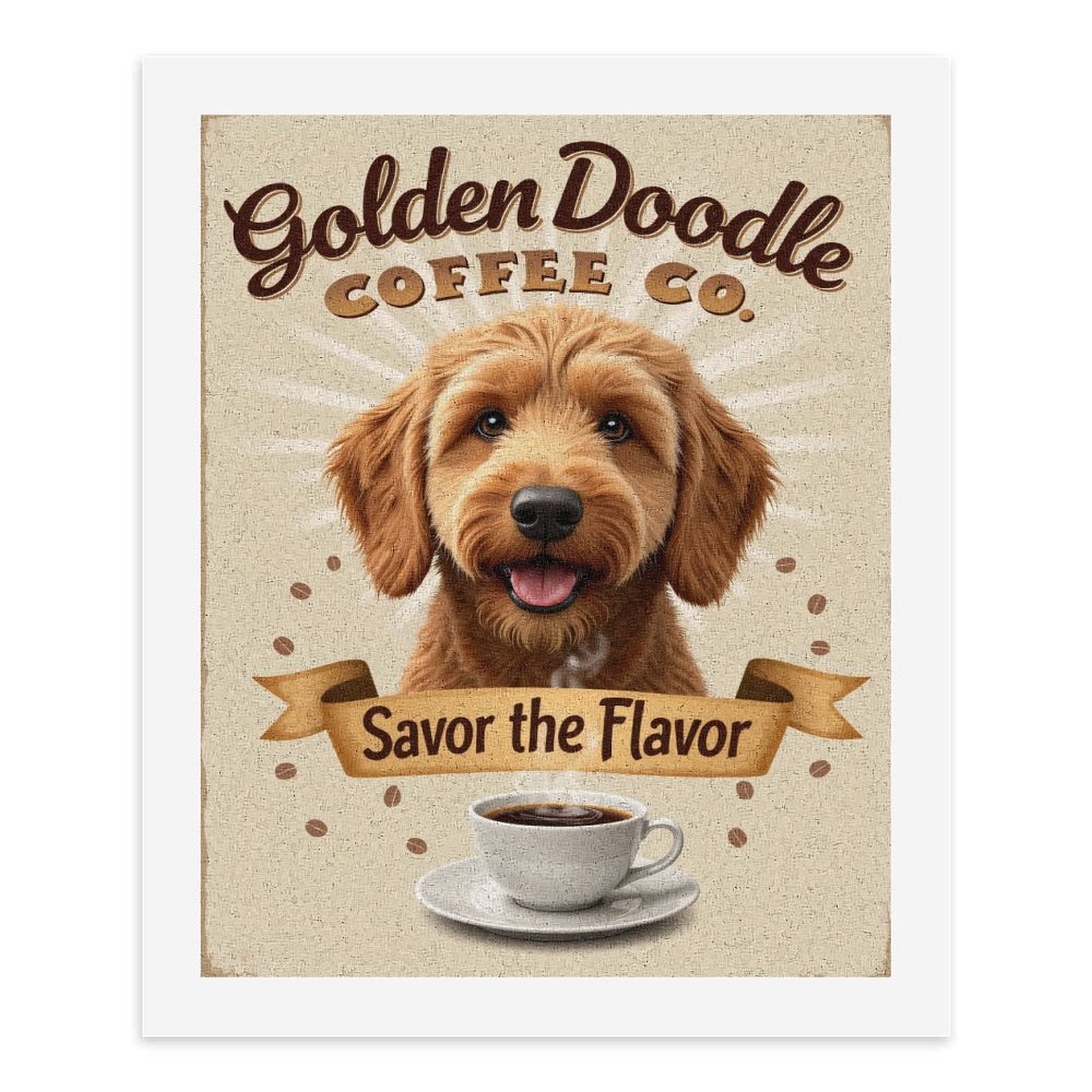Paint By Numbers Kit for Adults Beginner - DIY Dog Coffee Company Design Art Canvas Painting Kits for Adults, Frameless Paint By Number for Adults for Home Wall Decor 16x20 Inch