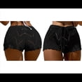 thumbnail image 3 of Traje de Baño Bikini de Punto con Cintura Alta y Aberturas para Mujer. Negro L, 3 of 7