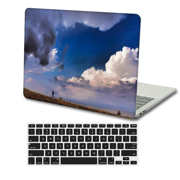 KSK KAISHEK Compatible with Old MacBook Pro 13" Case Early 2015/2014/2013/Late 2012 Rel. Model A1425/A1502, Plastic Hard Case Cover + Black Keyboard Cover, Sky Series 0158