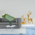 thumbnail image 2 of Bandeja para servir,Bandeja rectangular para servir en la cocina con asa,Estatua de ciervo esculpido,Estatuas de ciervos en pareja para decoración del hogar (entrada interior),Figuras de, 2 of 8