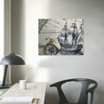 thumbnail image 4 of BCIIG Ships Compass Map Canvas Wall Art Decor for Living Room Bedroom Office - High Resolution Artwork Prints 20x16in, 4 of 6