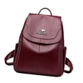 thumbnail image 2 of Mochila monedero para mujer Strade Fareast Limited PU cuero bolsillos laterales bolsa de viaje Rojo, 2 of 8