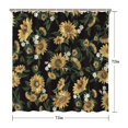 thumbnail image 5 of Waterproof Cute Sunflower Colorful Shower Curtain 72x72 Inch Boho Style Polyester Unique Shower Curtain for Bathroom Hotel Home Decor with 12 Plastic Hooks, 5 of 5