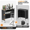 thumbnail image 4 of Bonnlo Folding Portable Bar Table, Mobile Bar Table for Events, Party, Camping, Picnic, Tradeshow, Indoor with Black Skirt 39 "L x 34" H, 4 of 7