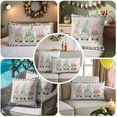 thumbnail image 5 of Easter Decorative Throw Pillow Covers 20x20 Inch Set of 2 Gnome Bunny Carrot Home Decor Pillow Cases for Couch, Rabbit Ears Floral Butterfly Cushion Case for Living Room Bedroom Bed Car Chair, 5 of 9