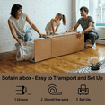 thumbnail image 3 of 47" Ultimate Cloud Sofa, Oversized Chaise Lounge Sleeper with Plush Corduroy Fabric, No Assembly Required, Cloud Couch for Living Room - Black, 3 of 7
