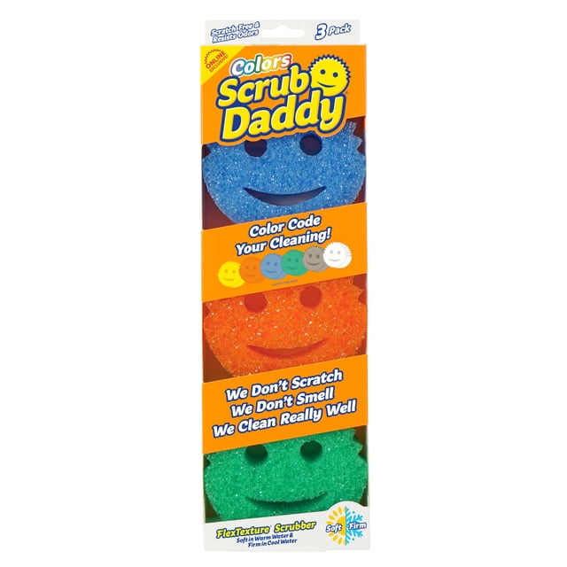 Sponge Scrub Daddy Color Antiarañazos para cocina (3 unidades)