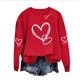 thumbnail image 4 of Xuyuer Valentines Day Shirts Women Valentine Crewneck Sweatshirts Love Heart Sweatshirt Valentine's Long Sleeve Tops Printed Sweatshirt Casual Loose Vintage Graphic Pullover Tops, 4 of 7