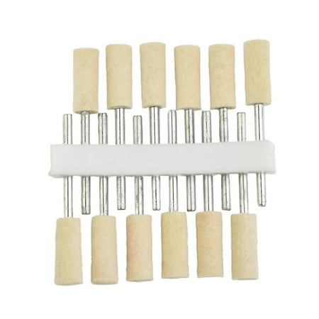 

Leke 12pcs 2.35mm Shank Wool Grinding Head Polishing Burrs Buff Cylinder Rotary Tools