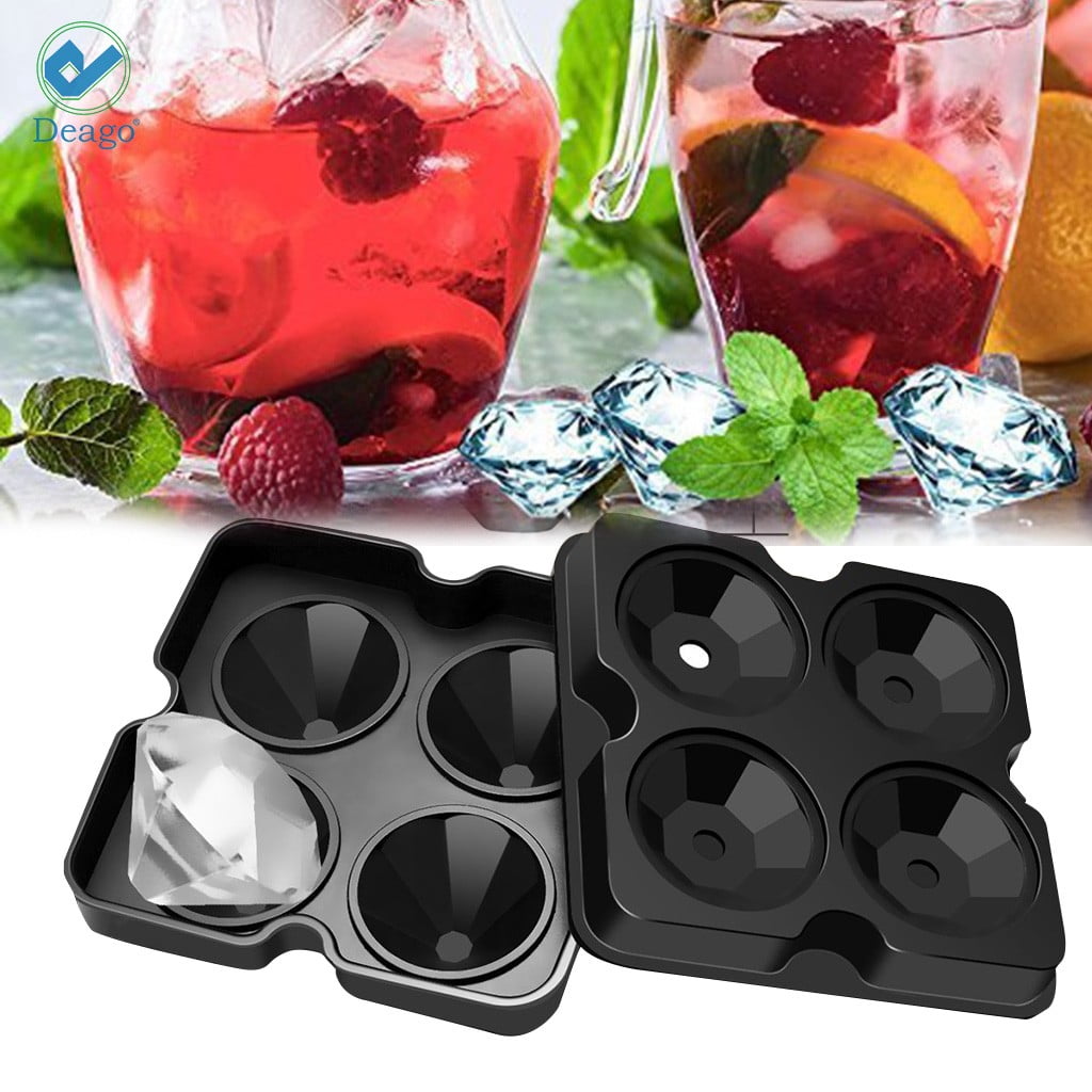 LessMo 3 PCS Ice Cube Mold, Diamond Ice Cube Trays Silicone with