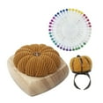 thumbnail image 3 of Cojín de costura con forma de calabaza con alfiletero portátil para tejer Amarillo, 3 of 9