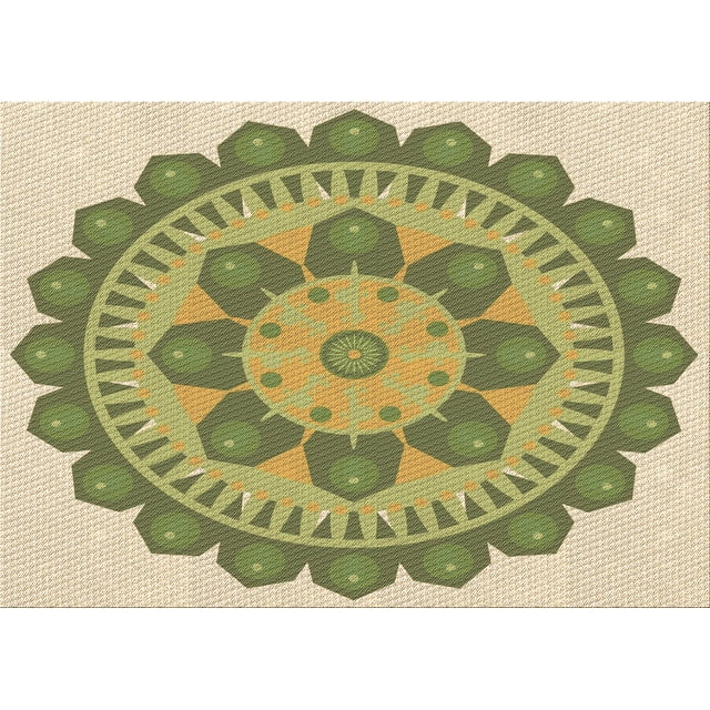 Ahgly Tapis Rectangulaire Lavable en Machine Intérieur Transitionnel Marron Or, 2 Pieds x 5 Pieds