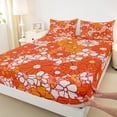 thumbnail image 3 of Homewish Retro Flowers 4pcs Bed Sheets For Teens Female Girls,Spring Garden King Sheets,Chic Floral Blossoms Super Cozy Sheet Set,Lightweight Room Decor, 3 of 7