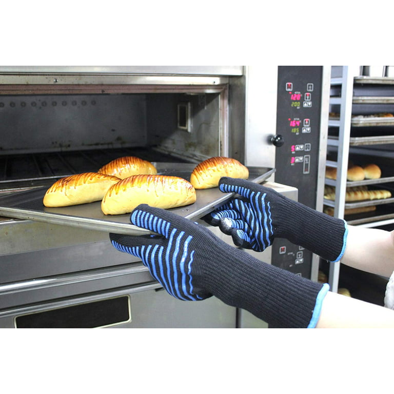Nomex Oven Gloves with fingers  long elasticated wrist oven gloves from  starlight packaging
