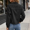 thumbnail image 4 of FAIWAD Cropped Jackets for Women Button down Long Sleeve Corduroy Coat Trendy Fall Casual Outerwear, 4 of 7