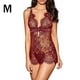 thumbnail image 1 of Falda de noche sexy Falda de fibra elástica con cuello en V Traje de vestir sexy y encantador, M, Rojo vino Monstrate XX000129-10, 1 of 7