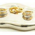 thumbnail image 5 of Gold Stackable Rings for Women 18k Gold Plated CZ Cubic Zirconia Rings Silver and Gold Rings Set Multi-Link Connected Rings, 5 of 5
