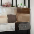 thumbnail image 6 of Brown Beige Color Blocks Valances for Windows Farmhouse Kitchen Curtains Valances Rod Pocket Valance Curtains for Kitchen Windows Abstract Oil Painting Art Window Valances for Bathroom 60"x18", 6 of 6