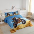 thumbnail image 3 of Erosebridal Dirt Bike Motorcycle Rider Bedding Queen Comforter Set, Extreme Sports Down Comforter, Reversible 3 Pieces, 3 of 8
