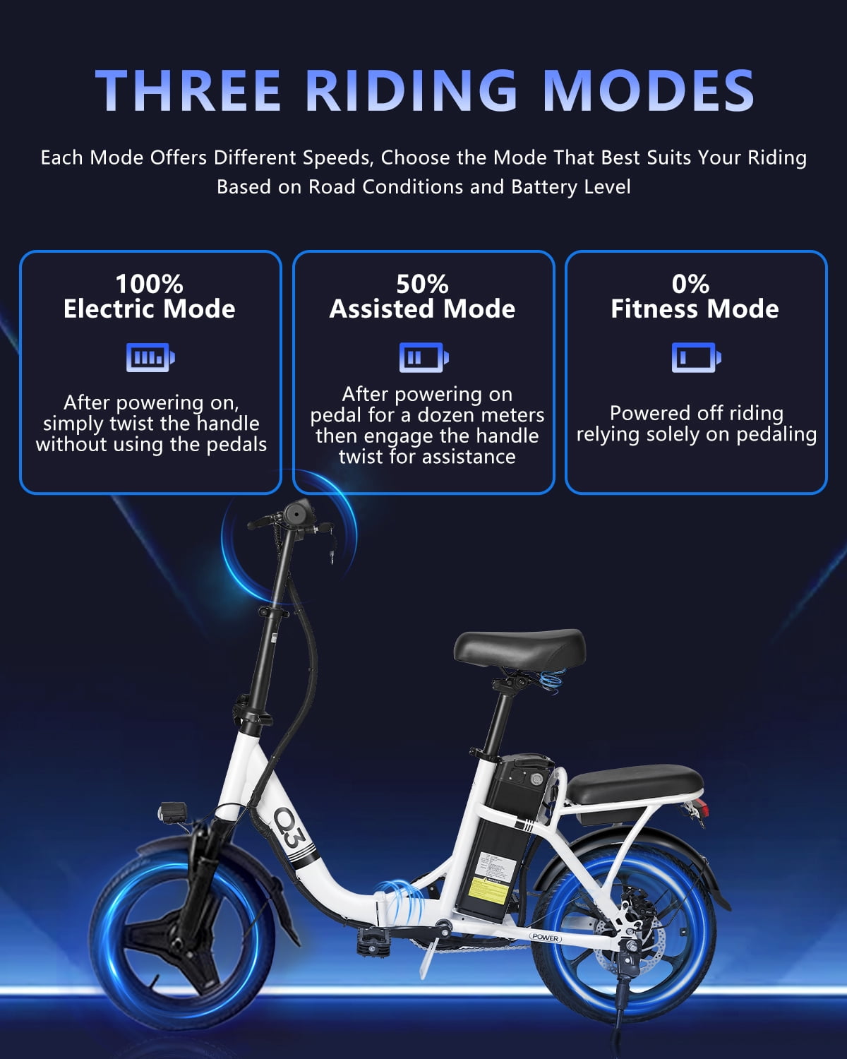 BroPath Electric Bike for Adults, 14" Folding Ebike, Electric Bicycle with 576WH Battery, 21MPH,20+ Miles(MAX),500W High Motor,Multi-Shock Absorption,Commuting Mini E Bikes,UL2849,Ebike for Teens