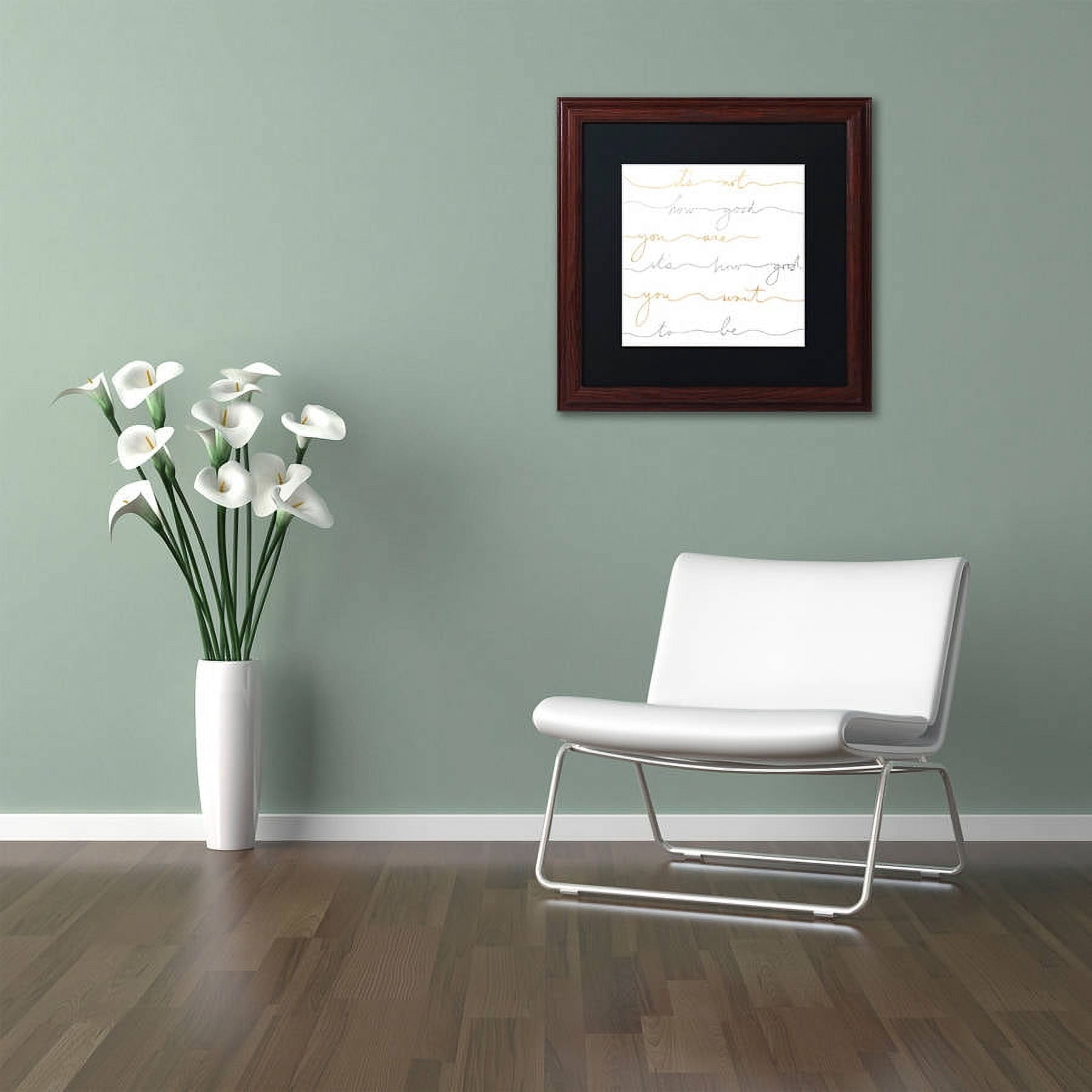 Trademark Fine Art "How Good Silver And Gold" Canvas Art by Lisa Powell Braun, Black Matte, Wood Frame