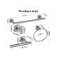thumbnail image 5 of 5pcs/Set Stainless Steel Towel Bar Set Including Towel Bar, Tissue Holder, Coat Hook, Robe Hook And Towel Ring For Bathroom, 5 of 5