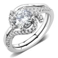 thumbnail image 1 of Women Rhodium Brass Ring with AAA Grade CZ in Clear - Size 7, 1 of 1