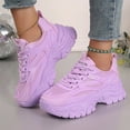 thumbnail image 2 of Rokment Womens Dad Fashion Sneakers Platform Chunky Walking Running Shoes 2026 Spring Fall Breathable Mesh Height Increasing Casual Tennis Shoes Purple Size 6.5, 2 of 7