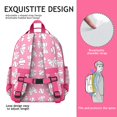 thumbnail image 5 of Pink Bows and Baseballs Pattern Backpack for School,Cute School Bag,Schoolbag with Adjustable Shoulder Straps & Padded Back,15.25"x11.5"x5.25", 5 of 5