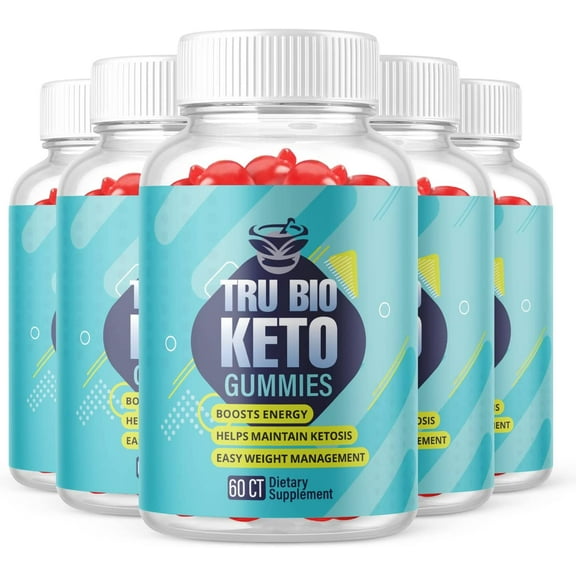 (5 Pack) Tru Bio Keto ACV Gummies - Supplement for Weight Loss - Energy & Focus Boosting Dietary Supplements for Weight Management & Metabolism - Fat Burn - 300 Gummies
