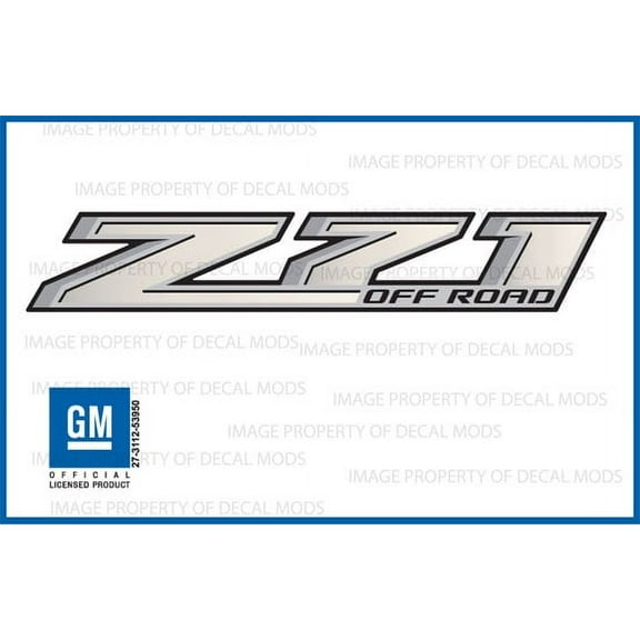 Decal Mods Z71 Off Road decals stickers Gradient fits Chevy Silverado/GMC Sierra White Stone - GRWHTSTN (2014-2017) bed side 1500 2500 HD (set of 2)