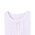 thumbnail image 5 of WIBACKER 2Pcs Girls Nightgowns Cotton Pajamas Dresses Flutter Short Sleeves Sleepwear Princess Floral Nightshirt for Kids 3-14Y, 5 of 7