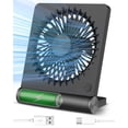 thumbnail image 1 of Tevelecin Ventilador de escritorio pequeño, ventilador USB recargable de 2000 mAh con batería, ultra silencioso, viento fuerte, ventiladores de viaje de 3 velocidades, 1 of 5