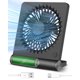 thumbnail image 1 of Tevelecin Ventilador de escritorio pequeño, ventilador USB recargable de 2000 mAh con batería, ultra silencioso, viento fuerte, ventiladores de viaje de 3 velocidades, 1 of 5