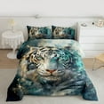 thumbnail image 2 of Castle Fairy Boys Girls Tiger Woodland Wildlife Bedding Comforter Set 2pcs,Abstract Graffiti Splash Twin Comforter Sets Microfiber,Woodland Animal Breathable Bedding Set,Ultra Soft Home Decor, 2 of 8
