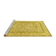 thumbnail image 2 of Ahgly Company Machine Washable Indoor Round Persian Yellow Traditional Area Rugs, 5' Round, 2 of 4