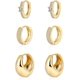 thumbnail image 5 of Juego de aretes de plata para mujer, delicados aretes de aro de plata chapados en oro de 14 quilates/plata, ligeros aretes de cartílago hipoalergénicos, aretes de plata pequeños, joyer, 5 of 5