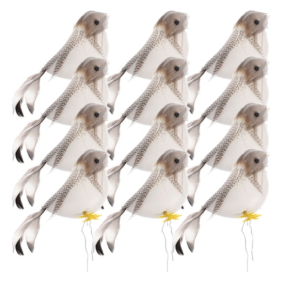 HOMEMAXS Set of 12 Realistic Artificial Birds with Lifelike for Home Decor, Crafted from Foam and Natural Plume Materials