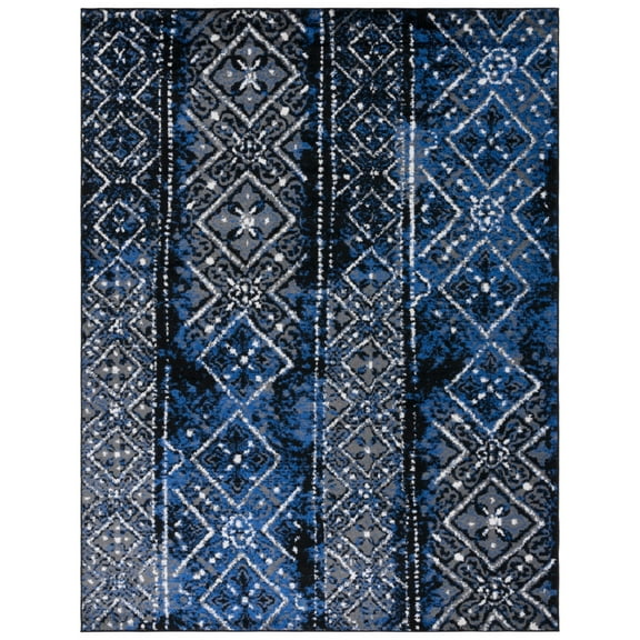 SAFAVIEH Adirondack Montague Geometric Area Rug, Blue/Black, 3' x 5'